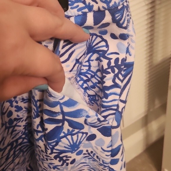 Lilly Pulitzer Callahan Shorts Blue Seashells Size 16 - Picture 6 of 7